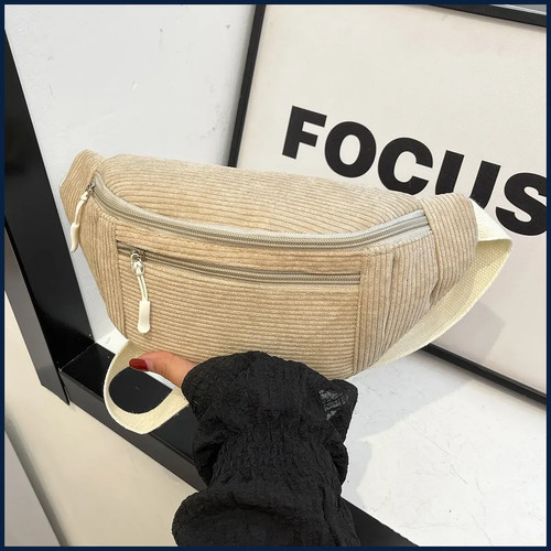Women waist bag - bag, corduroy