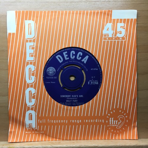 Billy fury somebody - somebody, else's