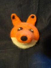 fox brooch needle felted 