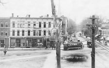 Milk Street View Trolley Cars