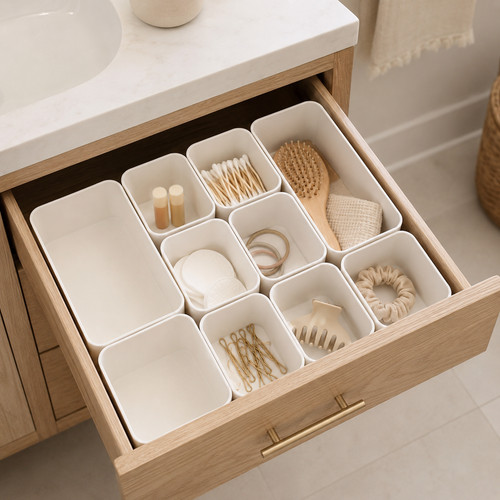 Bathroom drawer divider cups - bathroom,