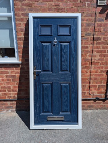 Front door with - with, frame.