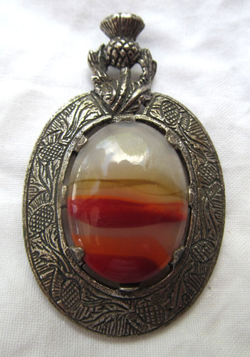 1950s pewter miracle pendant - pewter,