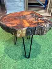 Wooden Coffee Table Round Tree
