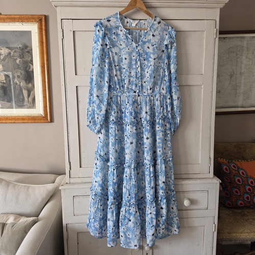 Monsoon blue floral tiered - blue,