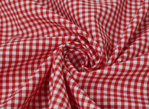 Polycotton gingham fabric - polycotton,
