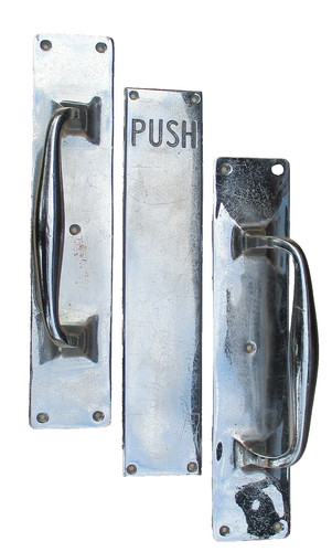 Art deco chrome pull handles - deco,