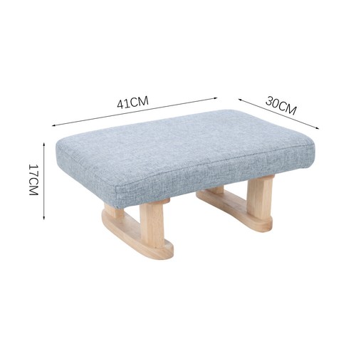 Linen footstool foot rest - linen,