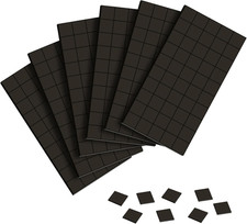 OFFCUP Magnetic Squares, 300 Pack Self Adhesive Magnetic Strips, Flexible Square