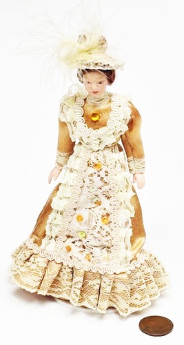 Dolls house victorian lady - dolls,