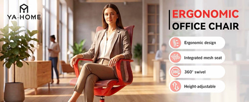 Home ergonomic red - ergonomic, mesh