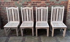 Teak garden chairs x 4 -