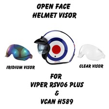Inner Sun Visor For Open Face Helmet RSV06 Plus  Vcan H589 Clear Irridium