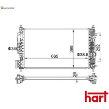 Radiator Engine Cooling 622 314 for Opel Zafira/Tourer/C Astra/J/Sports/Tourer/GTC
