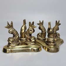 Vintage Brass Three Dolphin