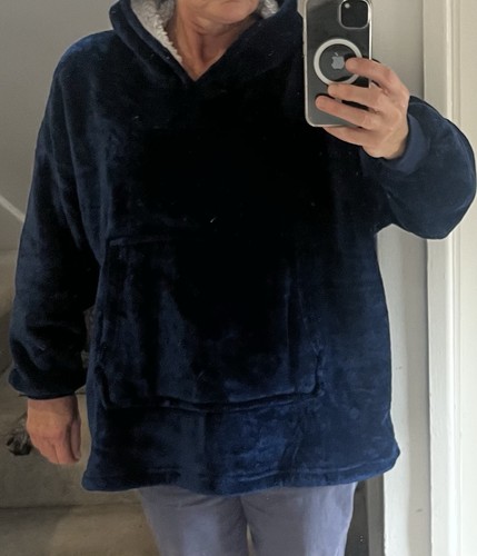 Oversized hoodie fleece - hoodie, blue