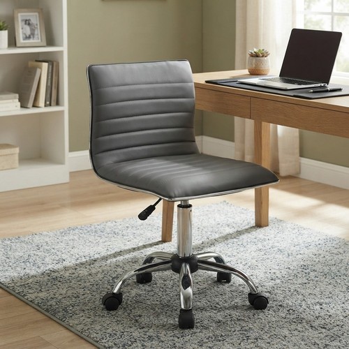 Armless office chair dark grey - office,