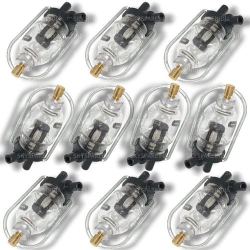 10x glass bowl petrol filter - glass,