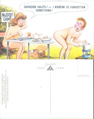 Nudist camp cartoon bamforth - camp,