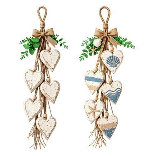 Wooden heart shaped wall - wooden,