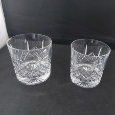  Edinburgh Crystal~Tiree ~ OLD Fashioned Tumblers  X 2 