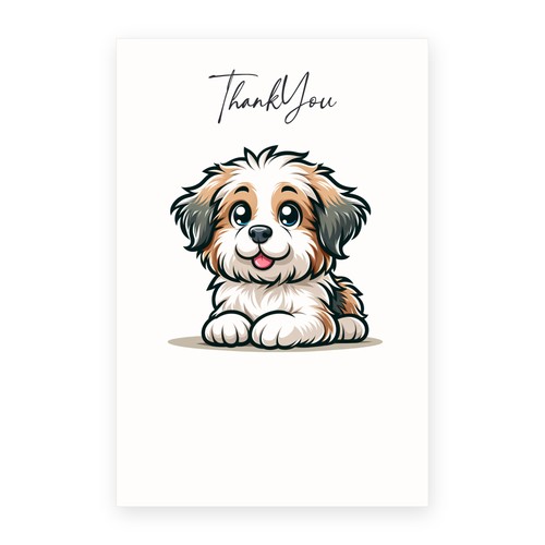 Thank you greeting card - you,