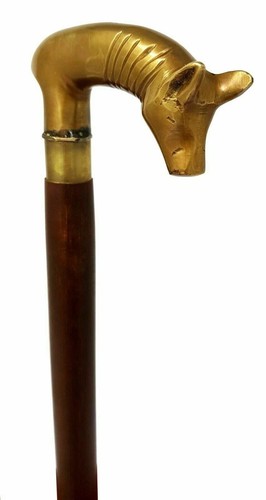 Brass horse head handle - horse,
