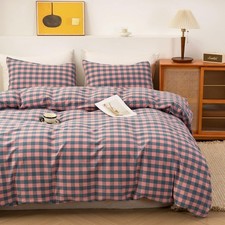 Washed Cotton Plaid Duvet