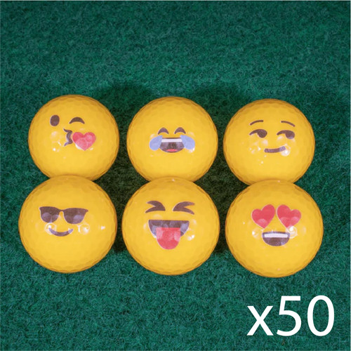 Emoji novelty mini golf balls - mini,