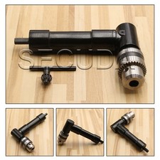 Right Angle Drill Attachment Adapter 90 Degree 8mm Hex Shank Key Chuck Tool
