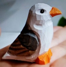 WOODEN hand carved painted