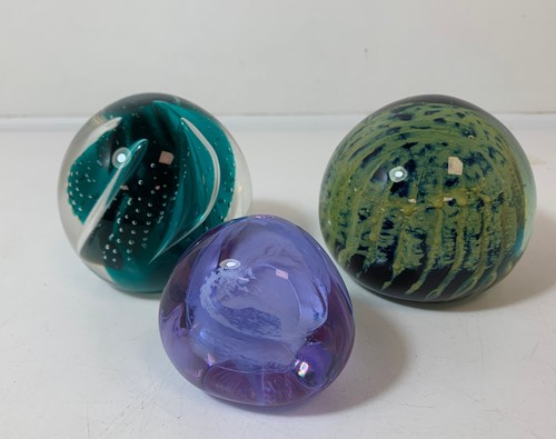 Glass paperweights mdina - glass, x