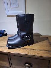 DUCHINNI LEGACY BLACK LEATHER HERTIAGE WATERPROOF MOTORCYCLE BIKE CRUISER BOOTS