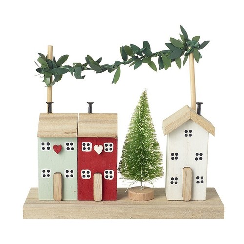 Wooden houses with leaf - houses,