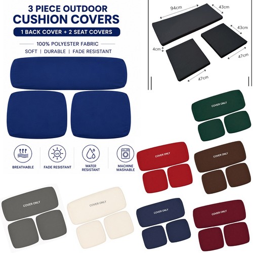 Waterproof 3pc rattan cushion - rattan,