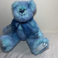 Vintage TY Attic Treasures Azure Blue Bear 8”
