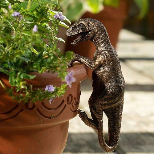 Resin dinosaur plant pot - dinosaur,