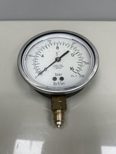 100mm Glycerine Filled Hydraulic Pressure Gauge 230 lb f/in (16 Bar) 1/2" BSP BA