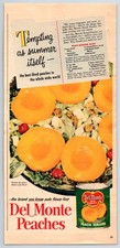 Half Page Magazine Advert: Del Monte Peaches With Peach Blossom Salad Recipe.