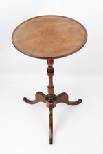 Georgian Mahogany Campaign Tripod Table -Antique C19th Victorian Wine Lamp Stand