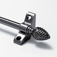 13 X Antique Pewter Stair Rods - 3/8" x 28.5" - Simplicity -  Pine Finial