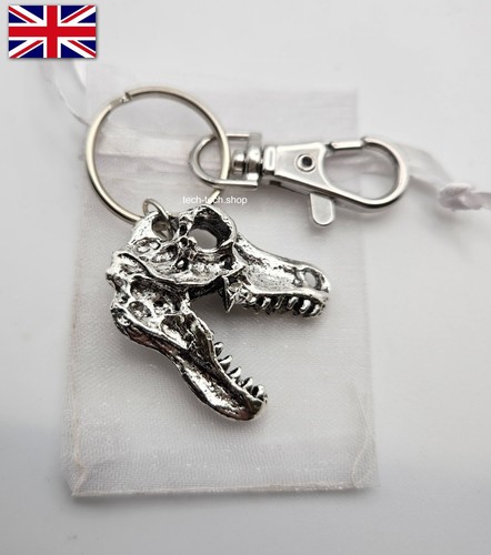 Rex dinosaur skull keyring - dinosaur,