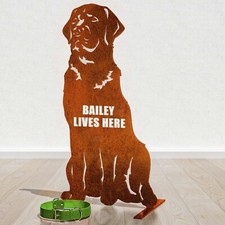 Labrador Retriever Dog Sculpture Garden Ornaments Gifts Home Figurine Decoration