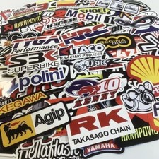 100Pcs Mixed Stickers Motocross Motorcycle Car ATV Racing Bike Helmet Decals Lot