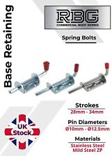 Spring Loaded Retaining Shoot Bolts - Gate Door Catch Stable Horse Box Trailer