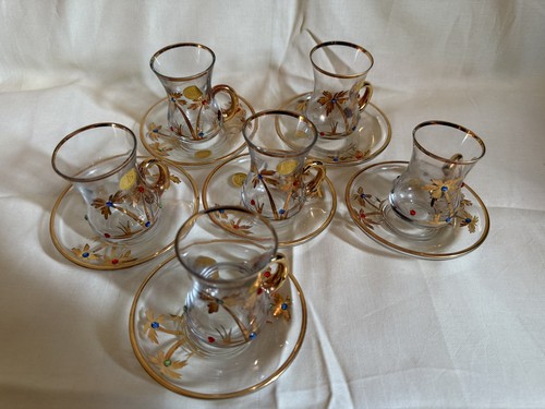 Turkish glass tea set - turkish, of