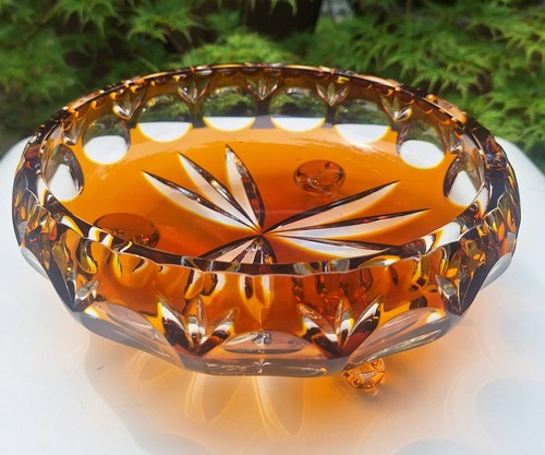 Amber flash cut - amber, glass