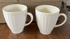 Wedgwood Weekday Weekend  MUGs Cream Colour RARE x 2 1st Quality