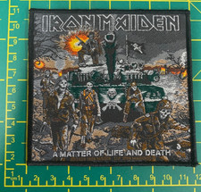 IRON MAIDEN A MATTER OF LIFE AND DEATH ALBUM COVER WOVEN SEW ON PATCH OFFICIAL