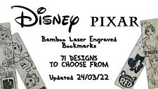 Disney Pixar Bamboo Laser Engraved Bookmarks - 71x Designs!!!!!